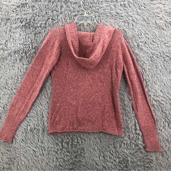 Maurices Sweater Womens Large Heathered Vneck Hooded Pullover - Picture 9 of 11